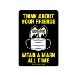 Photo2: MOON Message Sticker Wear A Mask (2)