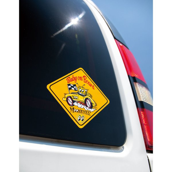 Photo1: MOON Baby on Board Decal (1)