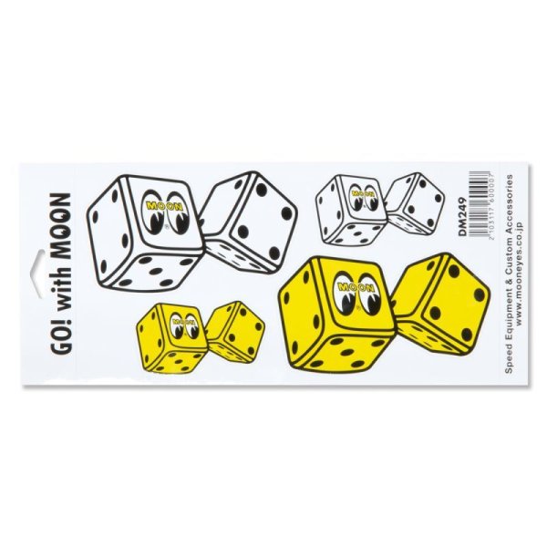 Photo2: MOON 8 Dice Sticker (2)
