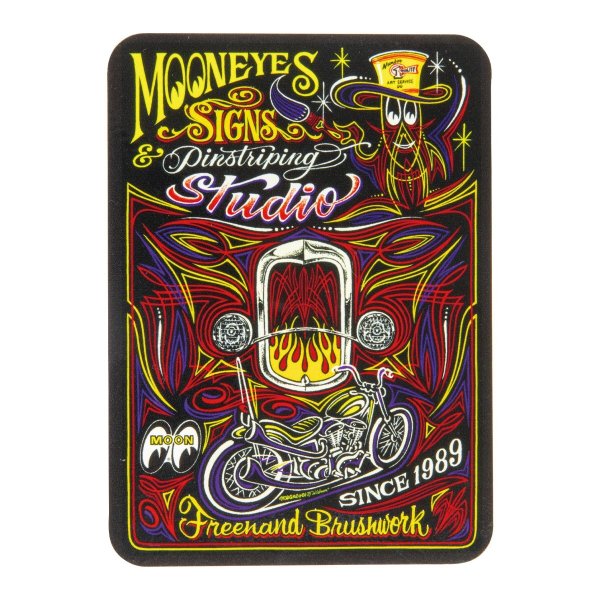 Photo1: MOON Signs & Pinstriping Studio Sticker (1)
