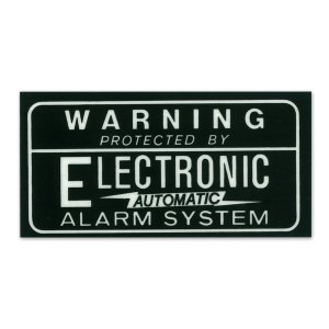 Photo: HOT ROD Sticker ALARM SYSTEM Decal Black