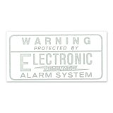 Photo: HOT ROD Sticker ALARM SYSTEM Decal White