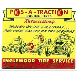 Photo: HOT ROD Sticker POS-A-TRACTION RACING TIRES Sticker