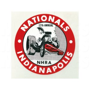 Photo: HOT ROD Sticker 1966 NHRA INDIANAPOLIS NATIONALS