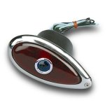 Photo: 39 Ford Tear Drop Tail Lense  (w/ Wiring , Blue Dot)