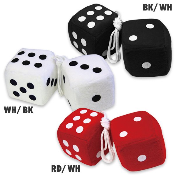 Photo1: Hanging Fuzzy Dice (1)