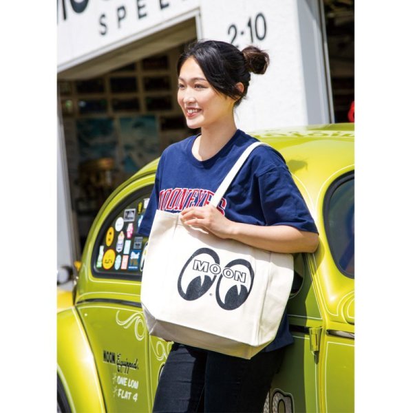 Photo1: MOON Canvas Tote Bag (1)