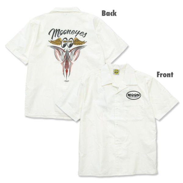Photo2: MOONEYES Fly With Pinstripe Shirt (2)