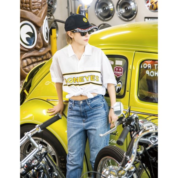 Photo3: MOON Line Panel Work Shirt (3)