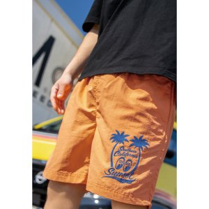 Photo: MOON Palm Tree Nylon Short Pants