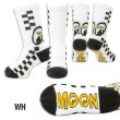Photo3: Kids MOON Checker Line Socks (3)