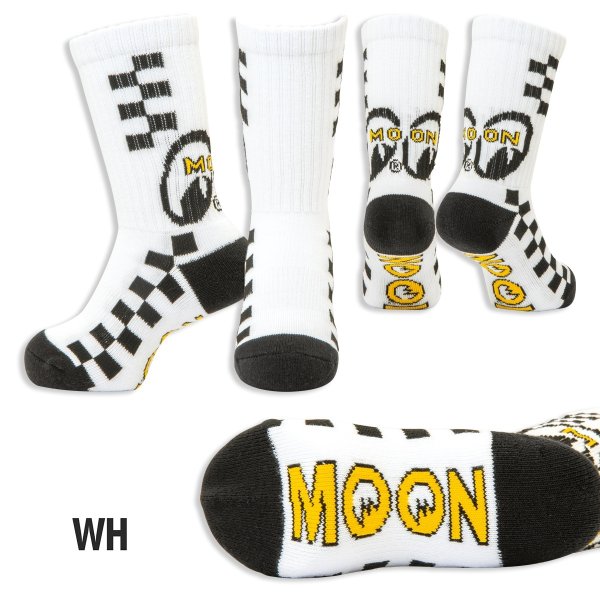 Photo3: Kids MOON Checker Line Socks (3)