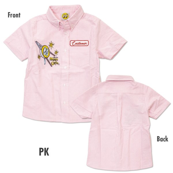 Photo4: Kids MOON Cafe Signature Emblem Button-down Shirt (4)