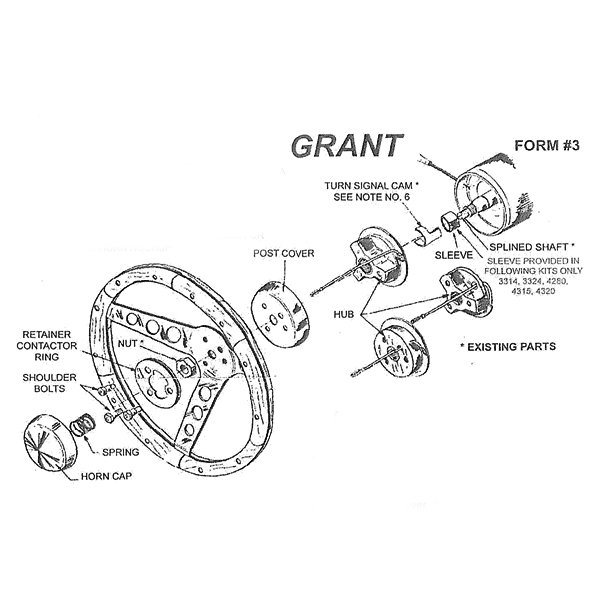 Photo5: Grant Steering wheel boss kit adapter  Parts Number GB3000 - (5)