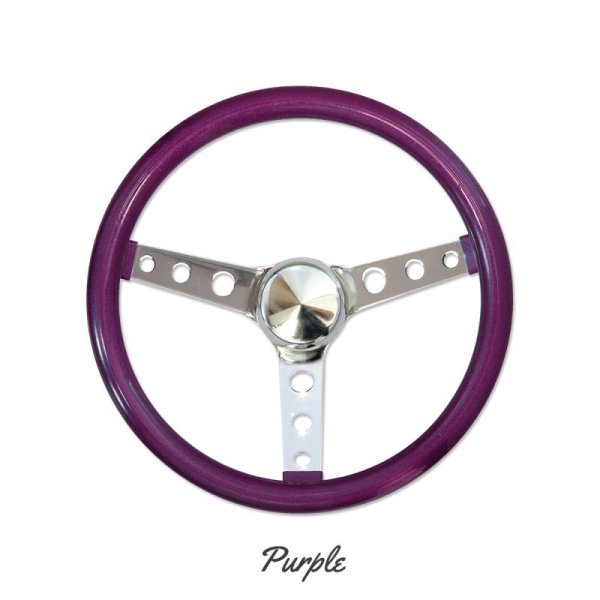 Photo7: MOONEYES ORIGINAL California Metal Flake Steering Wheels 3-Holes 34cm(13.5") (7)