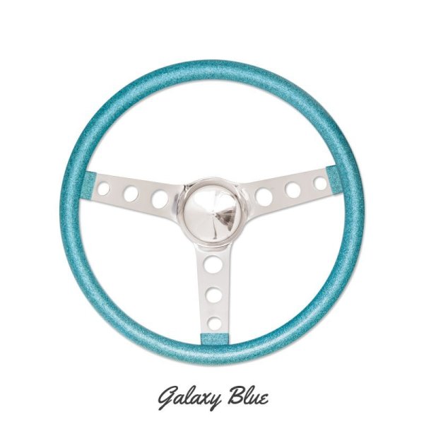 Photo4: MOONEYES ORIGINAL California Metal Flake Steering Wheels 3-Holes 34cm(13.5") (4)