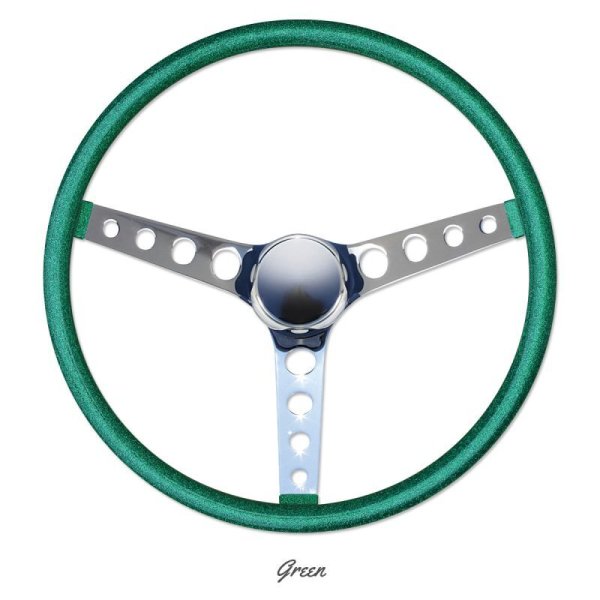 Photo3: MOONEYES ORIGINAL California Metal Flake 4-Holes Finger Grip Steering Wheel 38cm (15") (3)