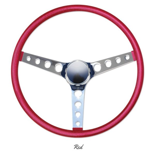 Photo6: MOONEYES ORIGINAL California Metal Flake 4-Holes Finger Grip Steering Wheel 38cm (15") (6)