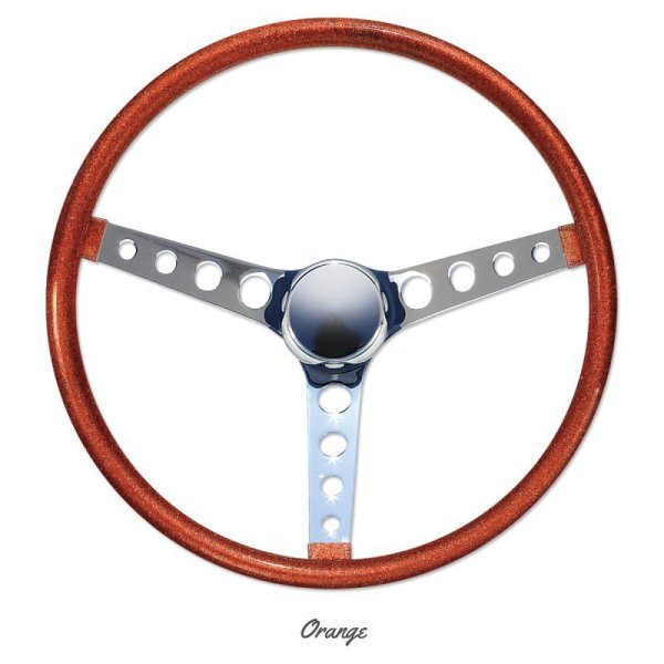 Photo2: MOONEYES ORIGINAL California Metal Flake Finger Grip Steering Wheel 38cm (15") (2)