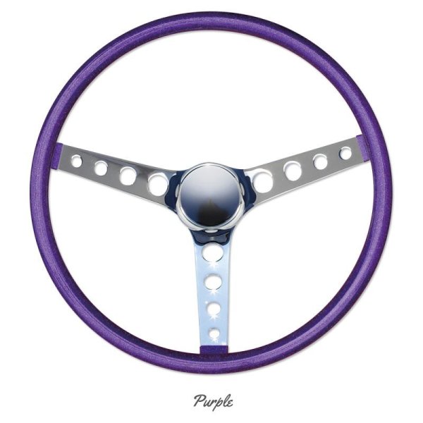 Photo7: MOONEYES ORIGINAL California Metal Flake 4-Holes Finger Grip Steering Wheel 38cm (15") (7)
