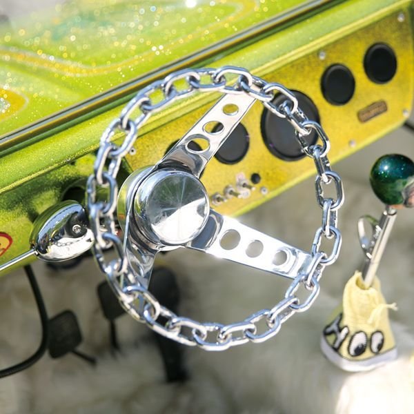 Photo1: Chromed Plated  Chain link 3 Spoke 25cm (1)
