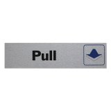 Photo: Metal Sign Plate Sticker PULL(Horizontal)