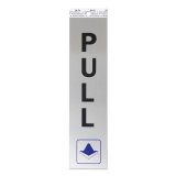 Photo: Metal Sign Plate Sticker PULL(Vertical)