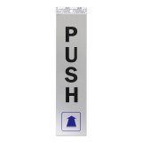 Photo: Metal Sign Plate Sticker PUSH (Vertical)