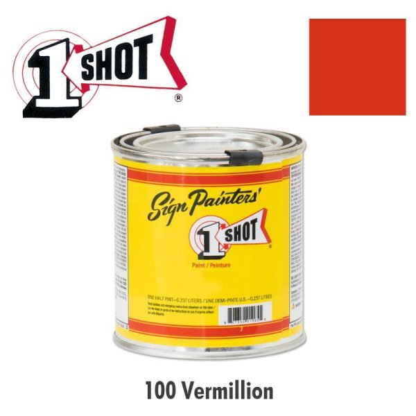 Photo1: Vermillion 100 - 1 Shot Paint Lettering Enamels 237ml (1)