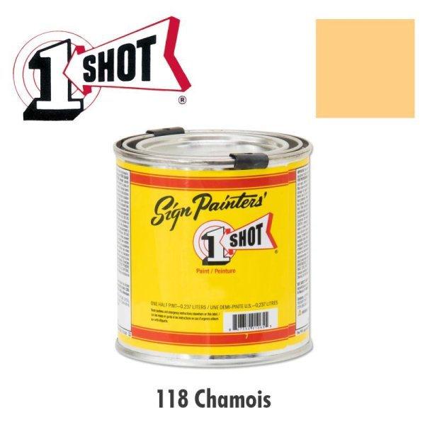 Photo1: Chamois 118  - 1 Shot Paint Lettering Enamels 237ml (1)