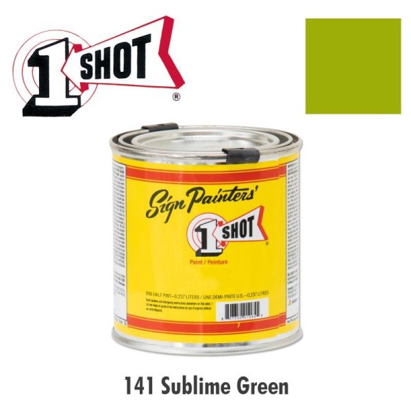 Photo1: Sublime Green 141 - 1 Shot Paint Lettering Enamels 237ml (1)