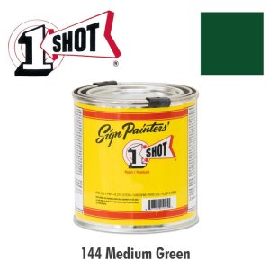 Photo: Medium Green 144 - 1 Shot Paint Lettering Enamels 237ml