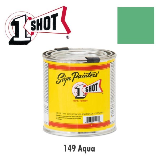 Photo1: Aqua 149 - 1 Shot Paint Lettering Enamels 237ml (1)