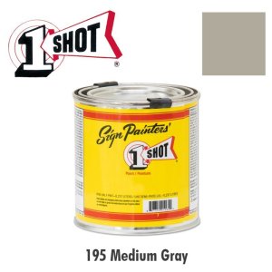 Photo: Medium Gray 195  - 1 Shot Paint Lettering Enamels 237ml