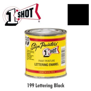 Photo: Lettering Black 199 - 1 Shot Paint Lettering Enamels 237ml