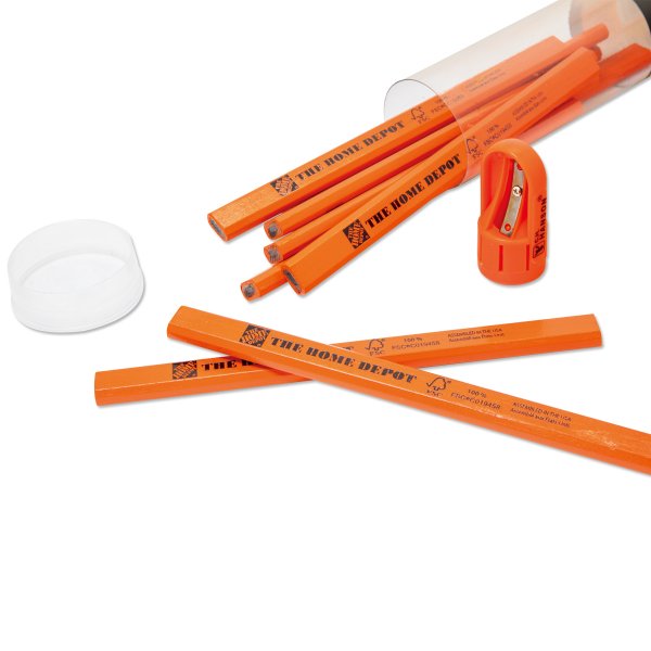 Photo2: "THE HOME DEPOT" 10 PACK PENCILS WITH ORIGINAL SHARPENER (2)