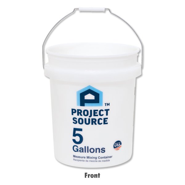 Photo1: Project Source Bucket 5 Gallons / White with Measure (1)