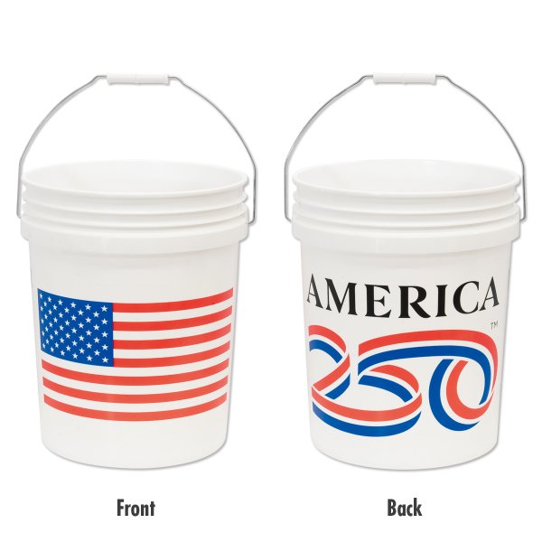 Photo1: Stars & Stripes Bucket 5 Gallons (1)