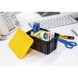 Photo: Tool Box Black Bin with Yellow Lid 0.7L (0.75 QT)