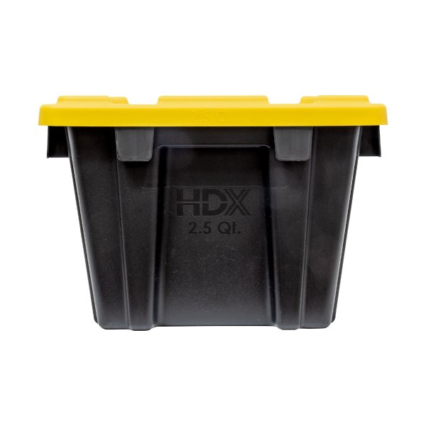 Photo4: Tool Box Black Bin with Yellow Lid 2.3L (2.5 QT) (4)