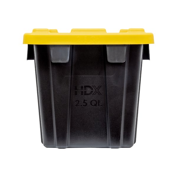Photo5: Tool Box Black Bin with Yellow Lid 2.3L (2.5 QT) (5)