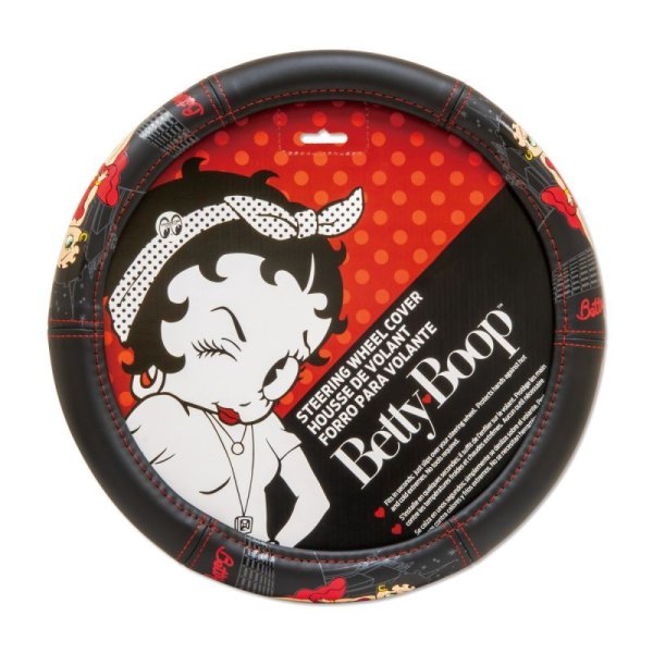 Photo1: Betty Boop Skyline Steering Wheel Cover (1)