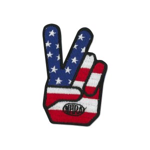 Photo: US Patches NHRA Peace Fingers