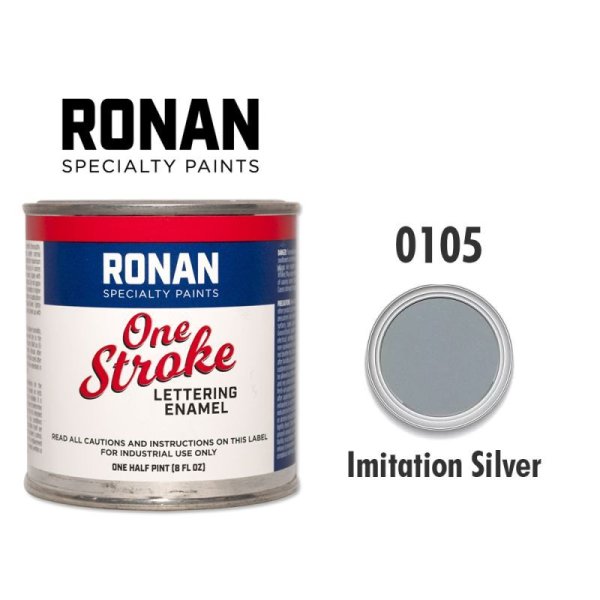 Photo1: Imitation Silver 0105 - Ronan One Stroke Paints 237ml(1/2 Pint/8 fl oz) (1)