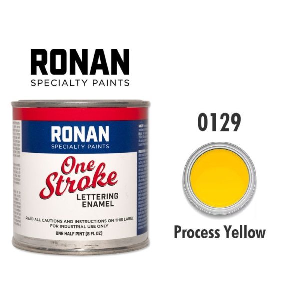 Photo1: Process Yellow 0129 - Ronan One Stroke Paints 237ml(1/2 Pint/8 fl oz) (1)