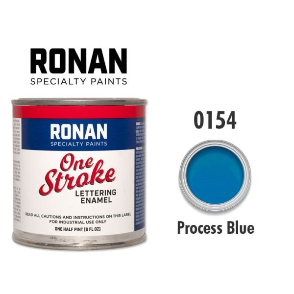 Photo1: Process Blue 0154 - Ronan One Stroke Paints 237ml(1/2 Pint/8 fl oz) (1)