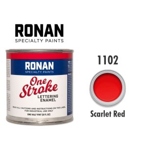 Photo: Scarlet Red 1102 - Ronan One Stroke Paints 237ml(1/2 Pint/8 fl oz)