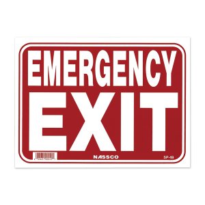 Photo: EMERGENCY EXIT  (Placard)