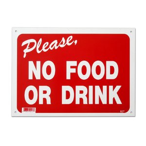 Photo: NO FOOD OR DRINKS