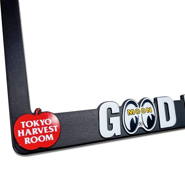 Photo3: TOKYO HARVEST ROOM x MOONEYES Logo License Plate Frame for JPN size (3)